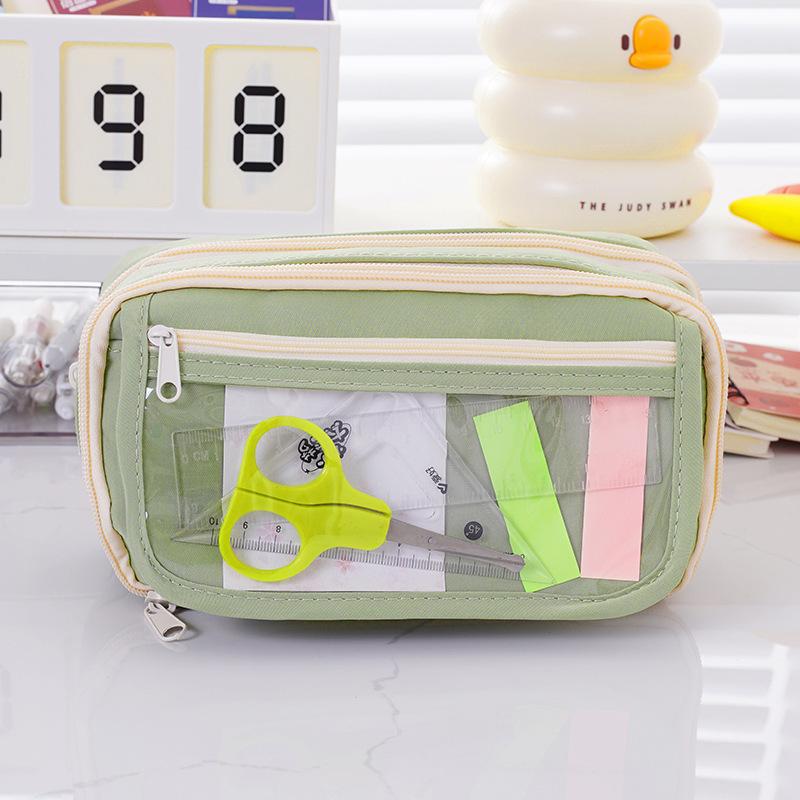 New Transparent Pencil Case, Nine-layer Panda Pencil Case, Large-capacity Stationery Case, High-value Pencil for Junior High School Students and Girls