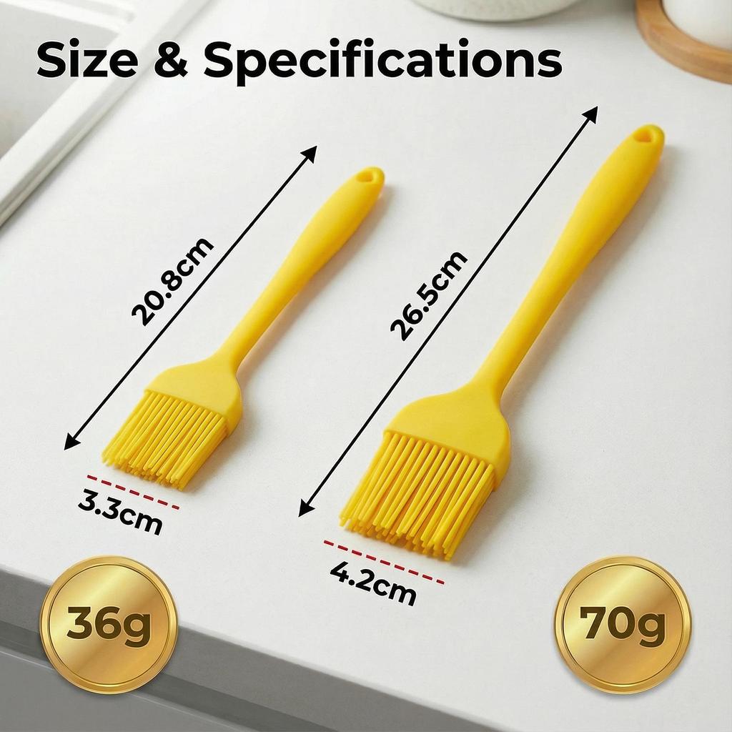 Food-Grade Silicone Basting and Oil Brush for BBQ and Cooking
