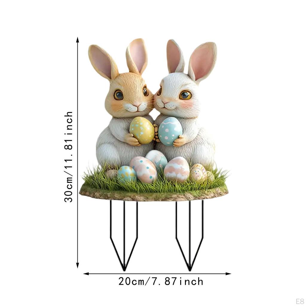 Acrylic Bunny Sculpture for Yard And Garden Display