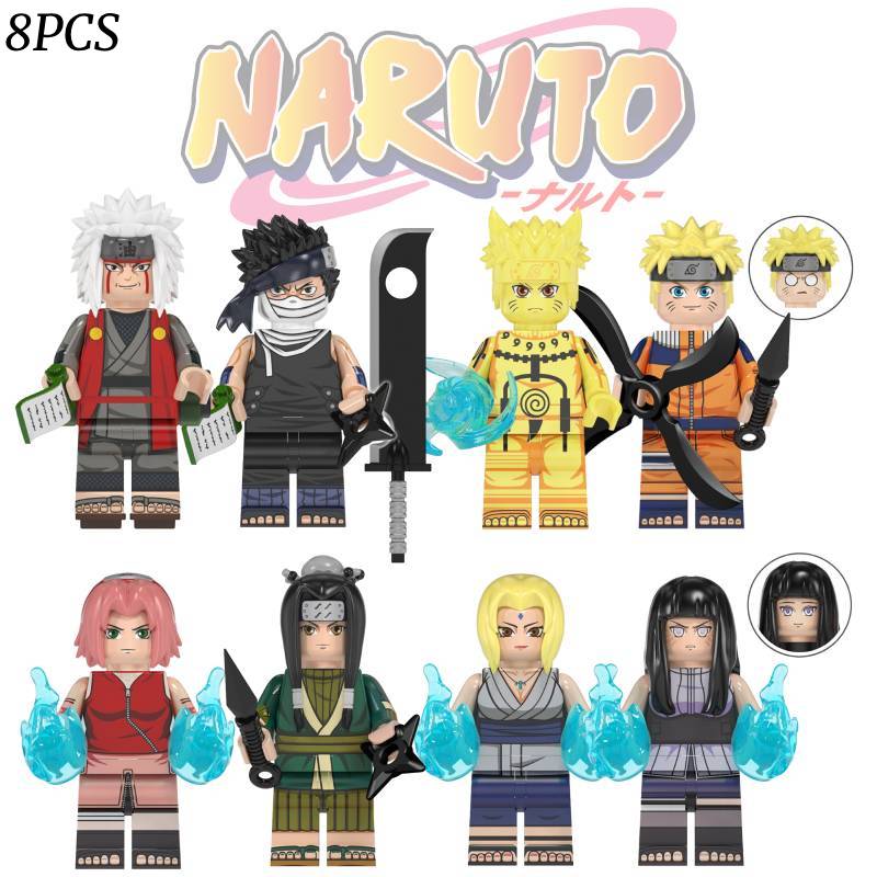 Uzumaki Naruto 8pcs Minifigure Building Blocks Kids Fans Toy Gifts Decor Desk