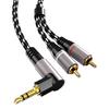 3.5mm To 2RCA Auditory Adapter Cable Cord Flexible For Noise less Signal Transfer Between Devices