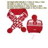 Cute Deer Fur Pompom Pet Scarf Hat Set Adjustable Elastic Christmas Pet Set Snowflake Pattern Warm Pet Headgear Autumn Winter