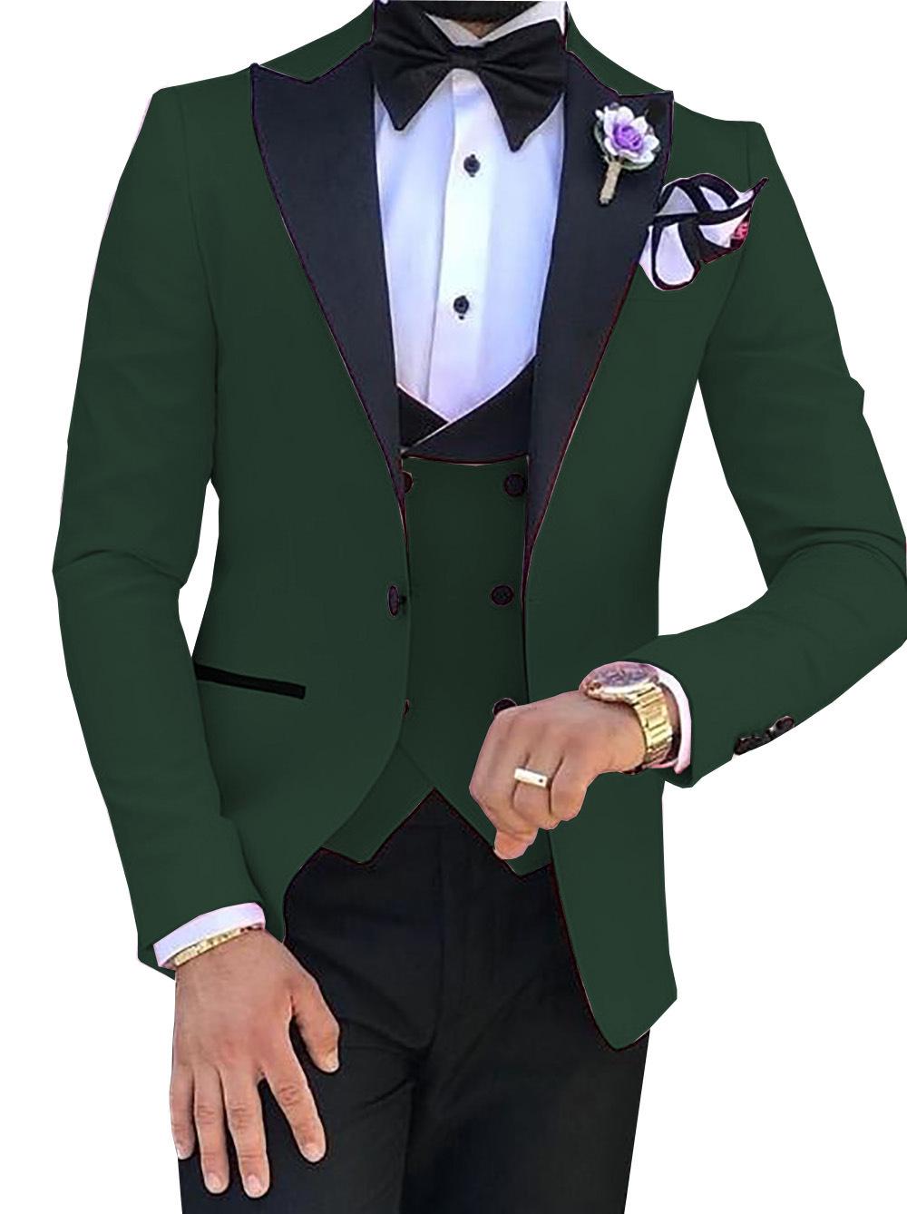 

Men s Cross-Border Hot Selling Three-Piece Formal Banquet Suit XS