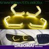 Excellent M4 Style LED Angel Eyes Bulb Ring Lemon Yellow Lamp DRL Styling Light For BMW X6 X6M E71 E72 2008-2014