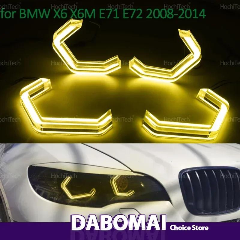 Excellent M4 Style LED Angel Eyes Bulb Ring Lemon Yellow Lamp DRL Styling Light For BMW X6 X6M E71 E72 2008-2014
