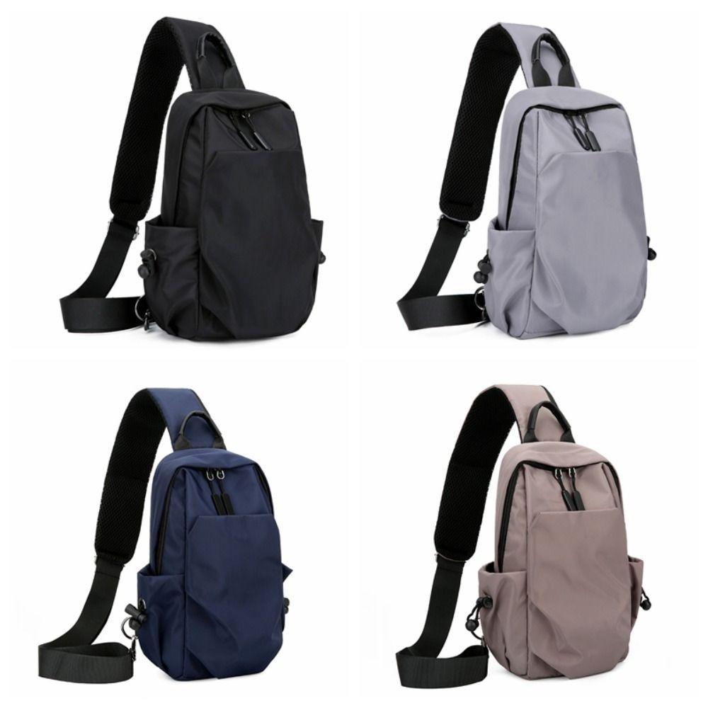 Retro Oxford Shoulder Bag Zipper Pocket Nylon Shoulder Bag Protable Chest Bag Men  Outdoor