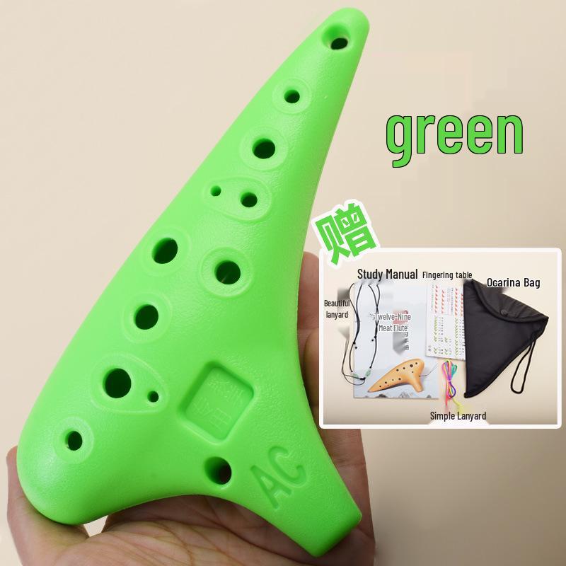 Durable Beginner 12-Hole C-Key Alto Ocarina for Kids & Classrooms