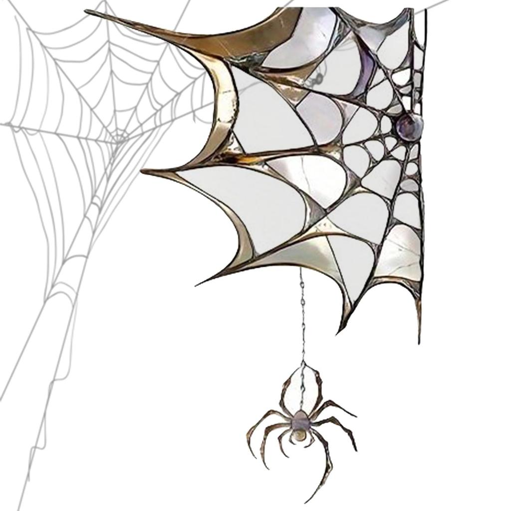 2D Flat Halloween spider web holiday decoration bedroom windowsill stickers double-sided printing visible electrostatic  film