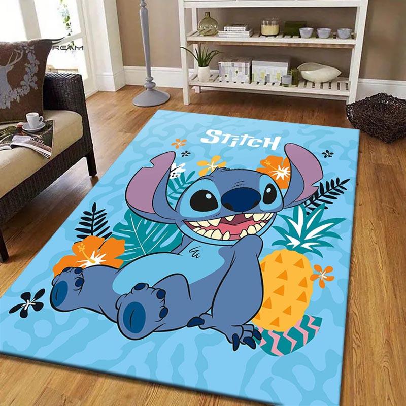 1pc Stitch Pattern Area Rug Soft Flannel Floor Mat for Living Room,Office,Bedroom and Carpet