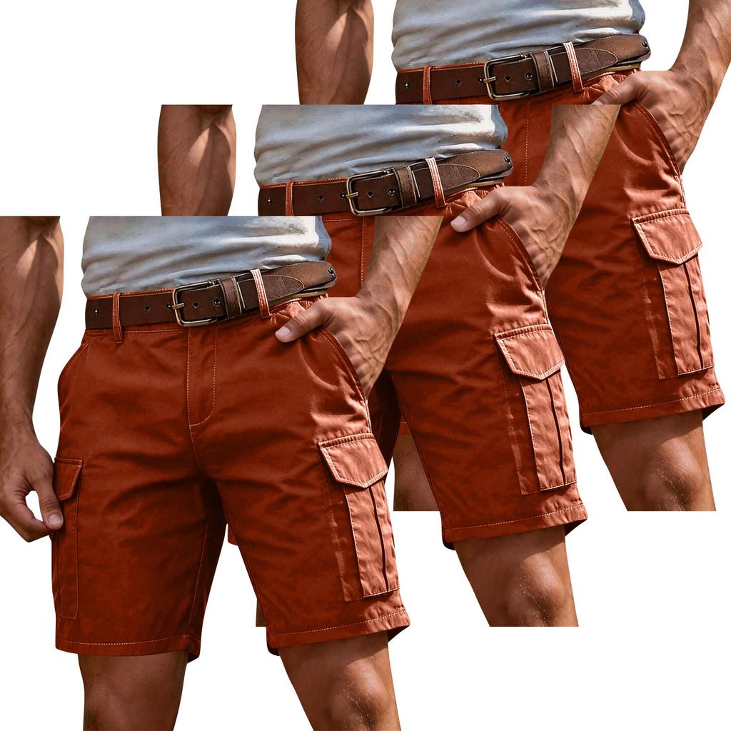 Men's Cargo Shorts Loose Fit Knee Length with Multiple Pockets for Summer Sports & Outdoor Activities