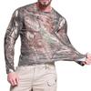 Männer Outdoor Top Langarm O Hals Camouflage Print Blatt Muster Weiche Elastische Schnell Trocknend Pullover Slim Fit Training Sport T-shirt