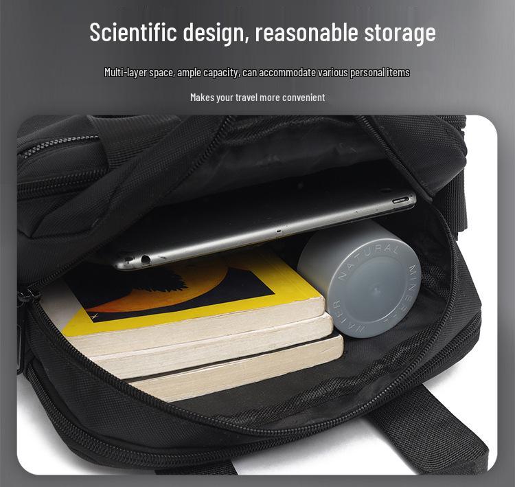 Men's Large Capacity Oxford Cloth Crossbody Bag - 2025 Spring Business & Casual Style