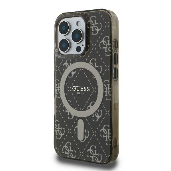Guess Guhmp16Lh4Dtew Iphone 16 Pro 6.3 Brązowy/Brown Hardcase Iml 4G Background Magsafe