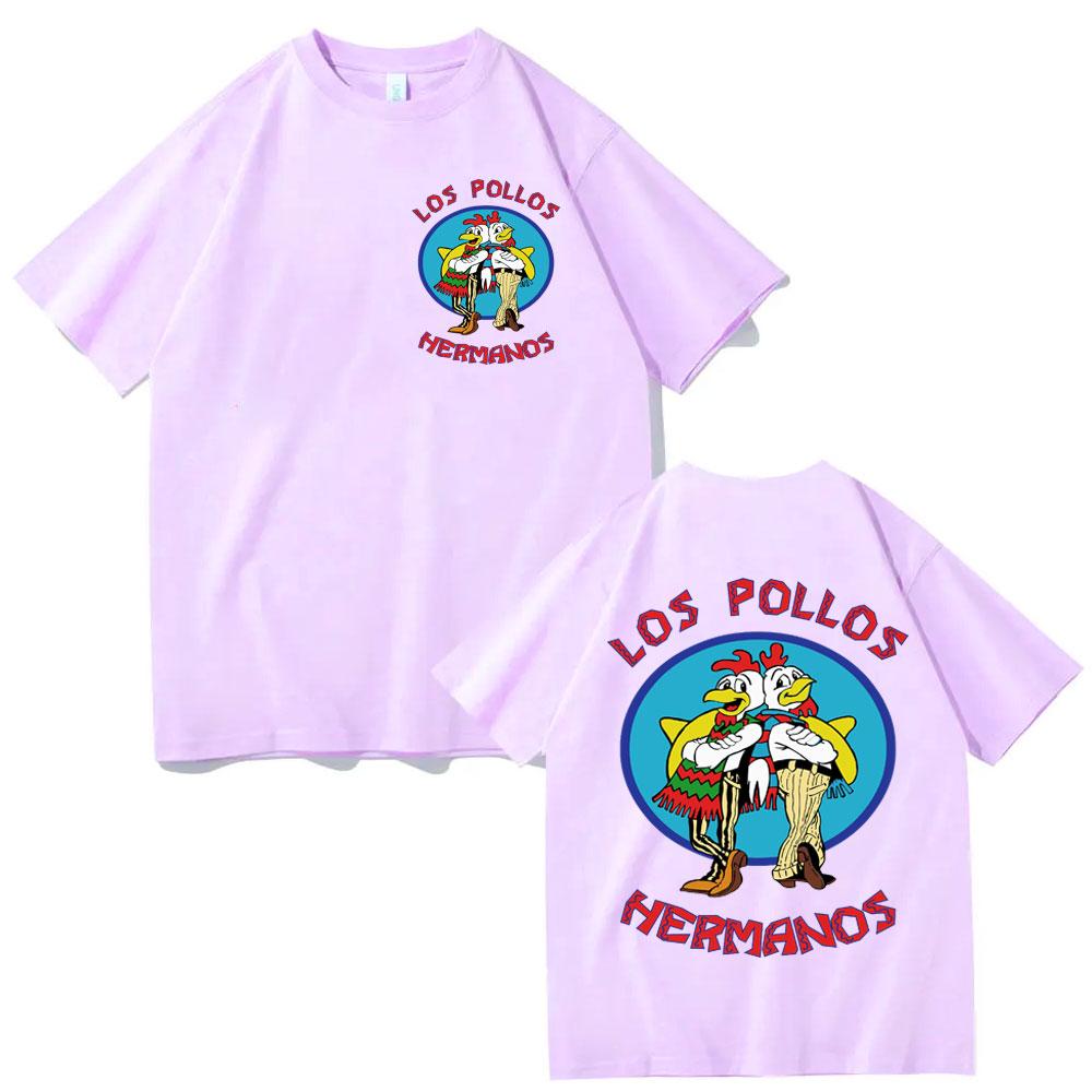 TV Series Breaking Bad Los Pollos Hermanos Graphic T Shirts Vintage Y2K Clothing Tshirt Casual Fashion Loose Tshirts Unisex