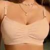Frühling Sommer Dünner Einlagiger Cup Drahtloser BH für Damen Bequem Atmungsaktiv Tägliche Intimwäsche