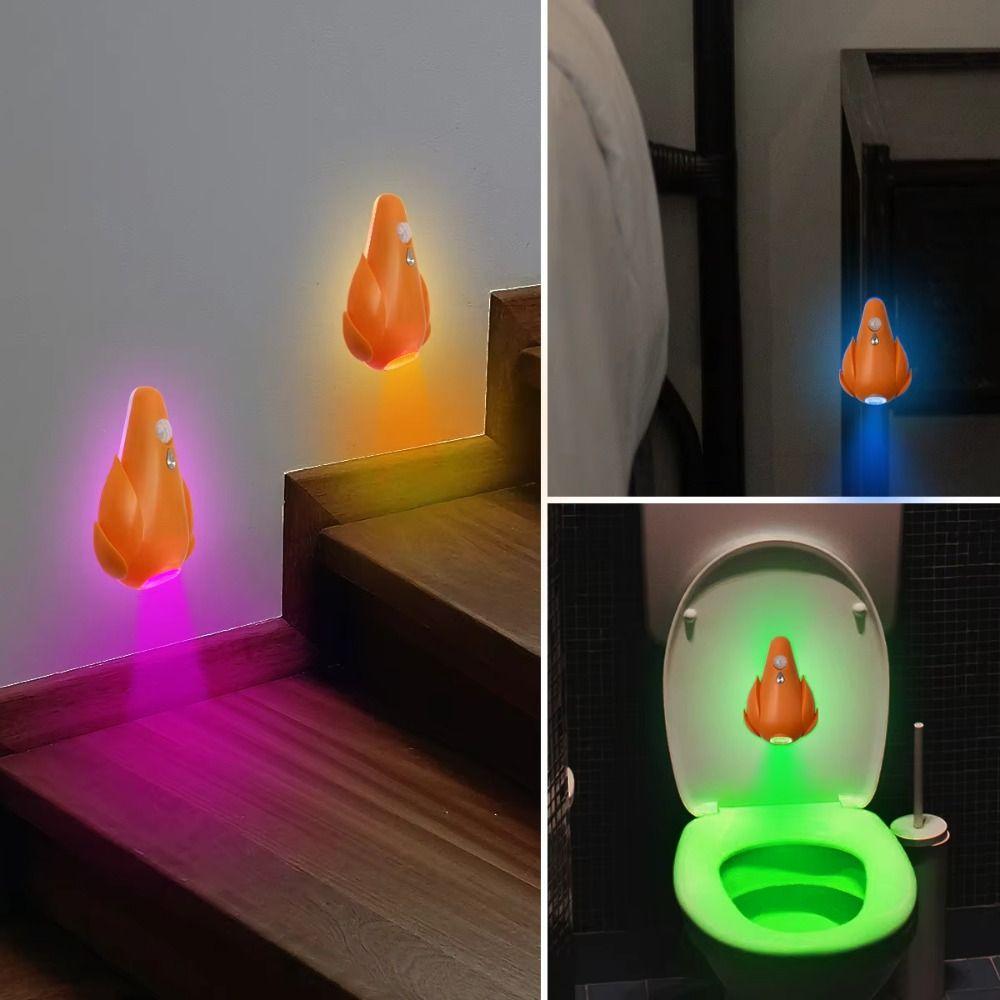 USB Rechargeab Smart Motion Sensor Night Light Human Body Detection 7Color Toilet Bowl Light Ambient Lighting Energy Saving