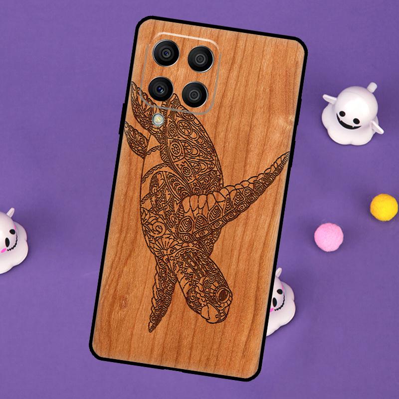 Turtle Wood Pattern Cover For Samsung Galaxy M11 M51 M31 M33 M13 M23 M53 M15 M55 M14 M34 M54 M20 M32 M52 Case
