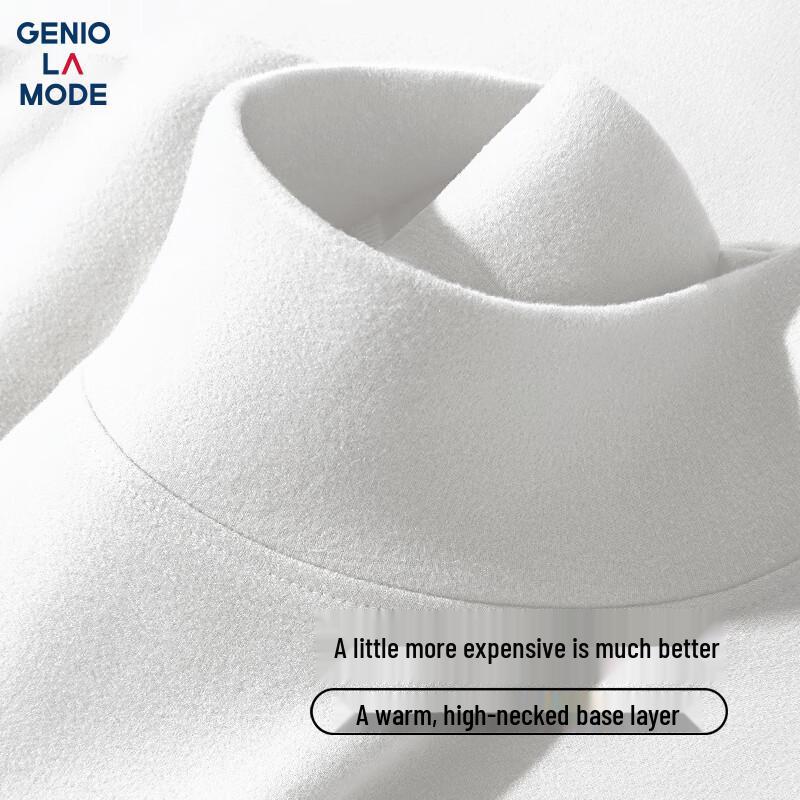 GENIOLAMODE Men's Thermal Half-High Neck Long Sleeve Tee