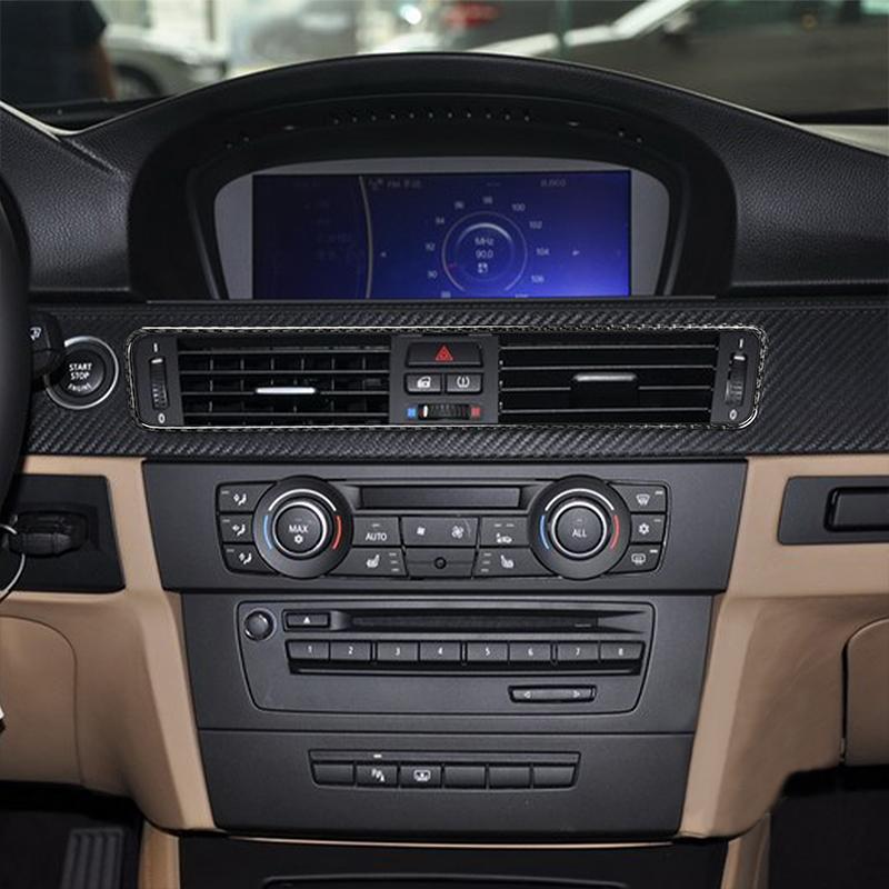 For BMW E90 E92 E93 3 Series 2005-2012 Real Carbon Fiber Central Control Air Outlet Frame Decoration Automotive