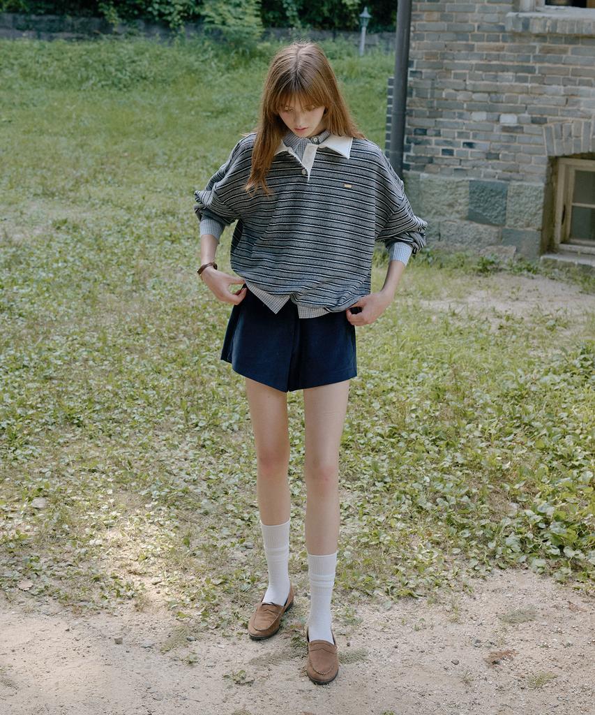 LETTER FROM MOON Berlin Corduroy Shorts (Navy)