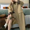 Hepburn Style New Windbreaker Jacket Is Popular This Year, New Style British Casual Fashion Long Coat for Small People