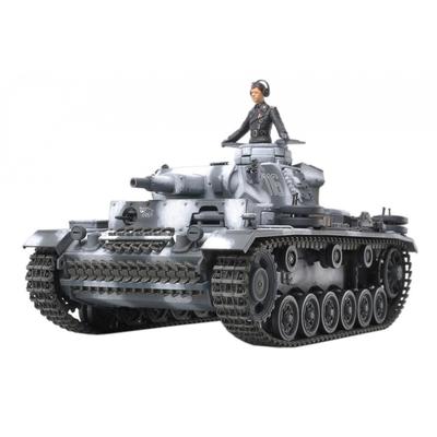 Tamiya 135 Military Miniature Series No.290 German Army Panzer III Tank N Type Plastic Model 35290