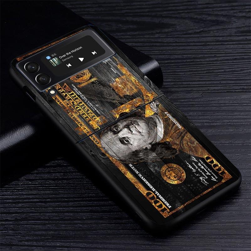 Banknote Dollar Cash Money Z Flip 7 Phnoe Case For Samsung Z Flip 6 5 4 3 5G Galaxy ZFlip7 ZFlip4 ZFlip5 ZFlip6 ZFlip3 Phone Cov Samsung Z Flip 4