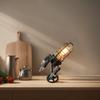 Steampunk Rocket Lamp Unique Night Light Flame Design Home Decor Gift Idea