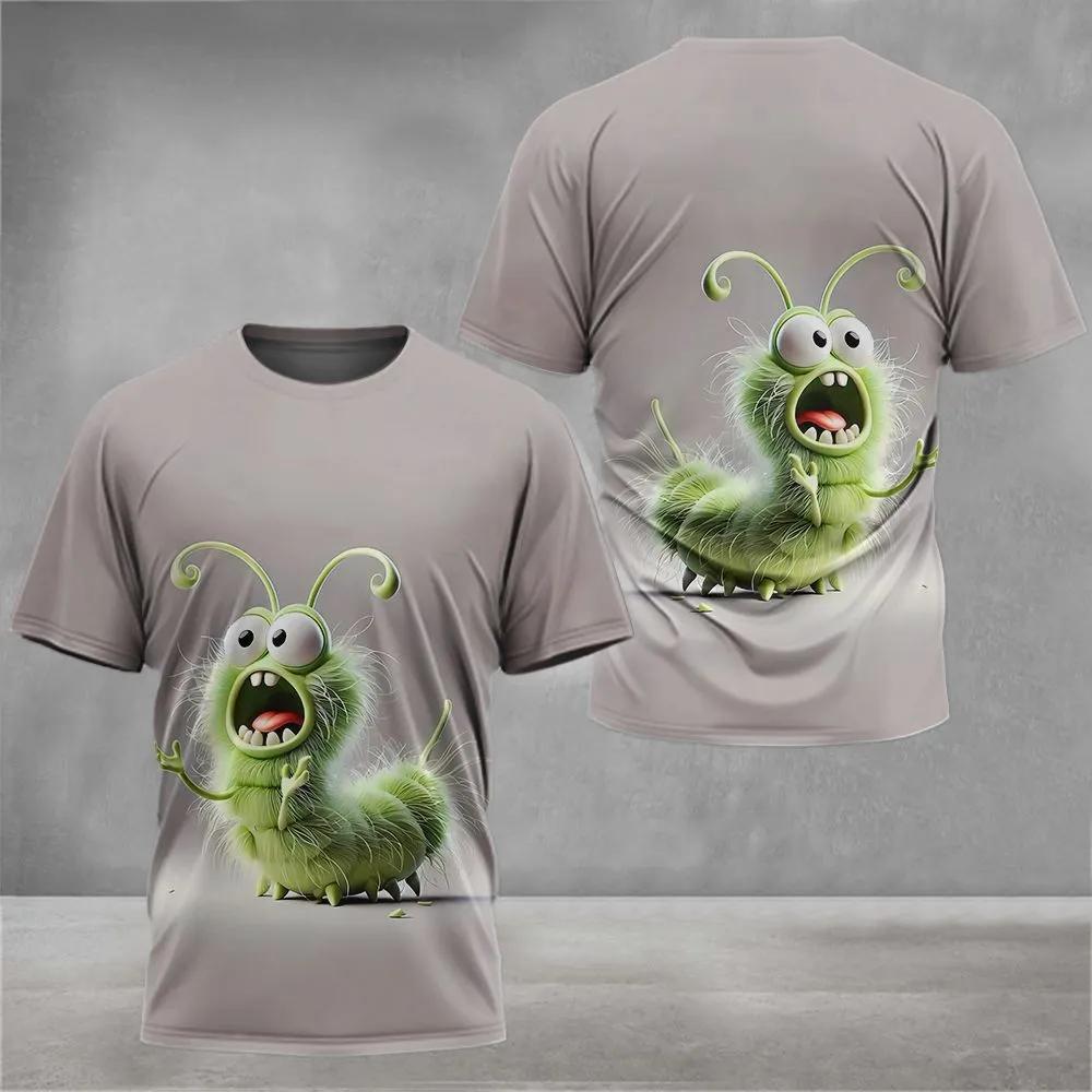 Pánské ležérní a pohodlné tričko s krátkým rukávem s potiskem, módní tričko s kulatým výstřihem, oblečení