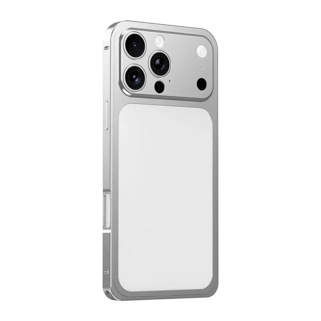 For iPhone 17 Pro Max Case Compatible with MagSafe Aluminium Alloy PC Matte Phone Cover Pop-Up Snap