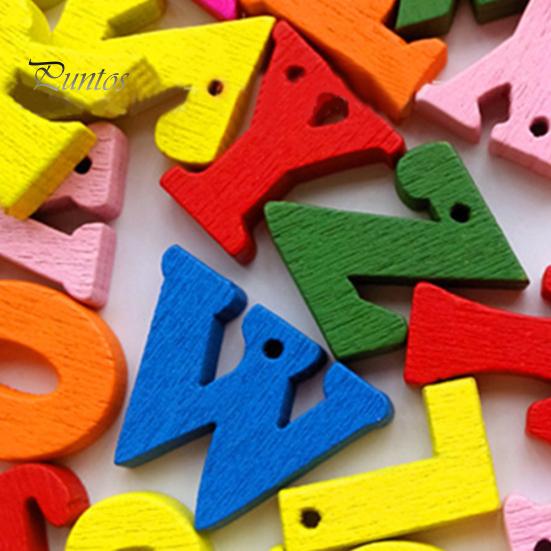 100 Stück gemischte AZ Alphabet Holzbuchstaben Knopf DIY Handwerk Nähen Scrapbooking