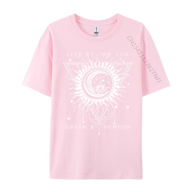 Live By The Sun Dream By The Moon Boho Printed On T Shirt New Arrival O Neck Casual Unisex Tshirts Street Tops Shirts