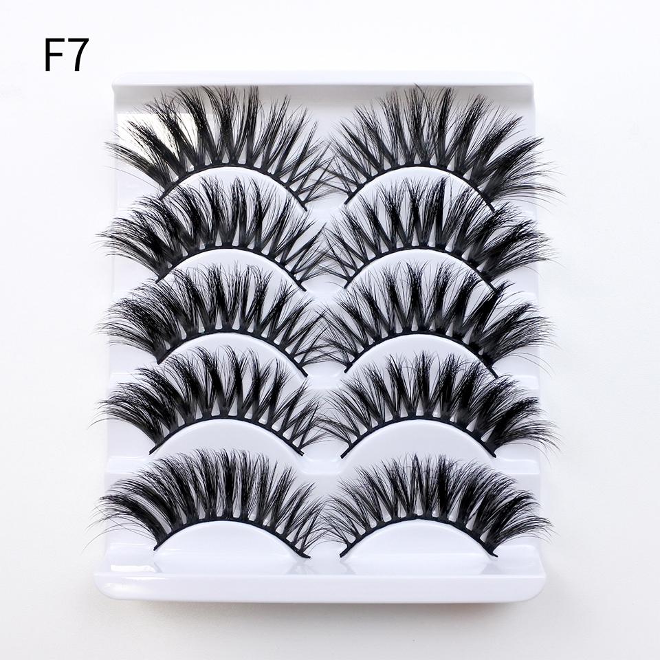 RED SIREN Cat Eye Lashes 5 Pairs Winged Wispy Natural False Eyelashes Makeup Fox Eye Faux Mink Eyelashes