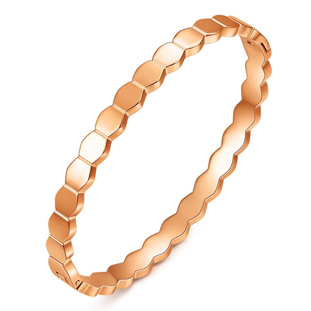 VQYSKO Hexagonal Honeycomb Bracelet Titanium Steel Bangles Handmade Chic And Elegant Statement Jewelry Gifts For Him