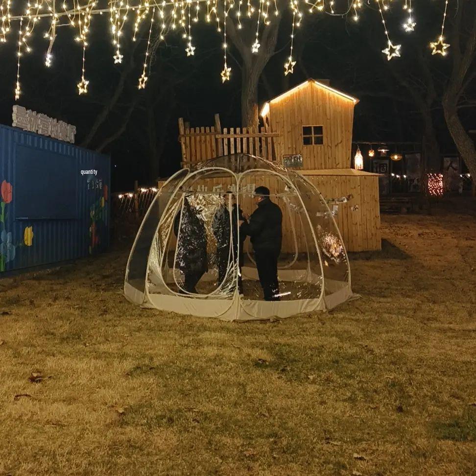 Starry Sky Transparent Bubble Tent: Cozy Outdoor Dining & Sunroom No-Setup Required