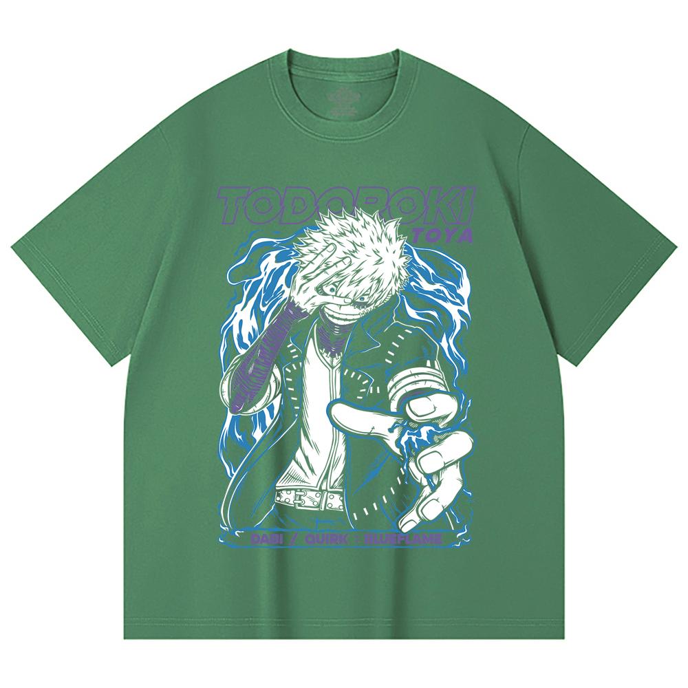230 Gsm 100% Cotton My Hero Academia V11 Dabi Print Unisex Heavy Cotton T Shirt
