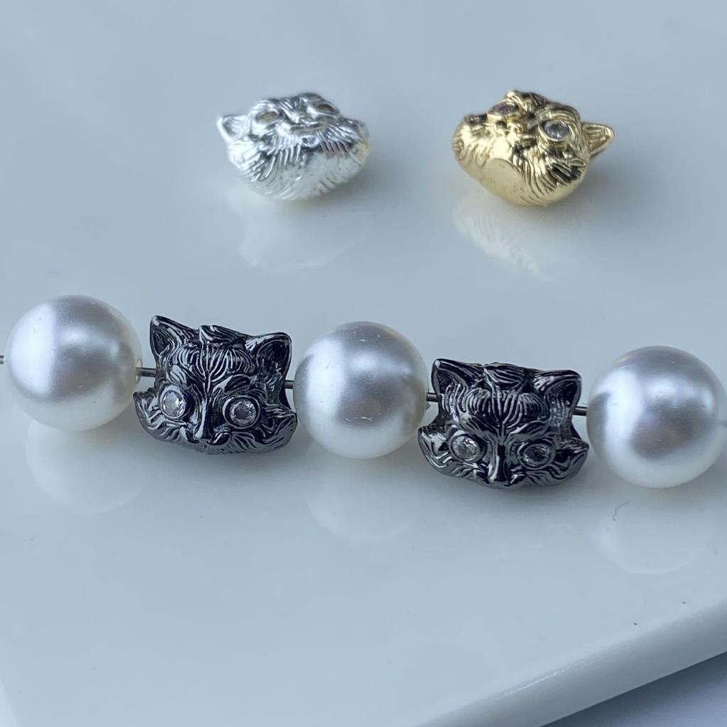 Color-Preserving Lucky Cat Spacer Beads for DIY Jewelry, Handmade Bracelets, Crystal Bead Strings, and Accessories