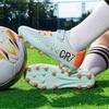 Youth Football Shoes Boys Girls Ag Long Nails Tf Shredded Nails Children Students Velcro Training Sneakers