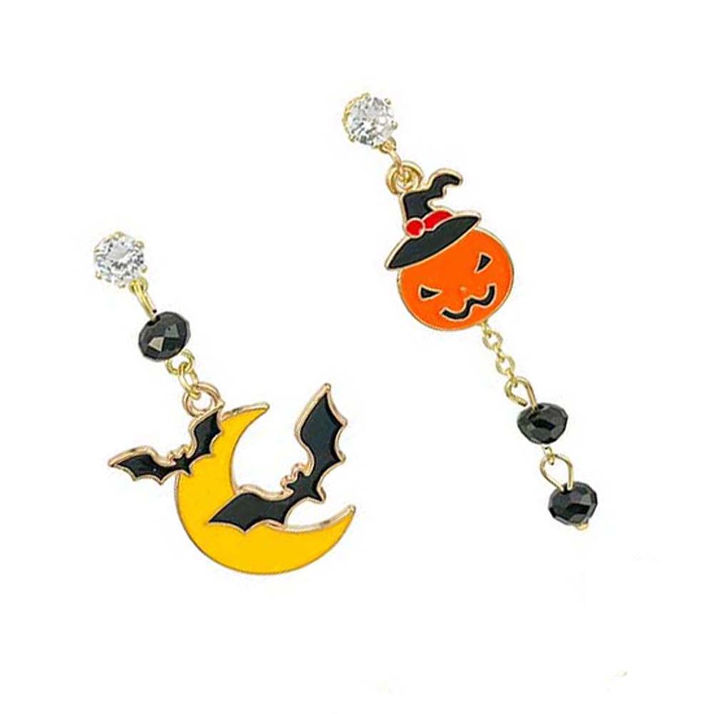 Hat Cartoon Ghost Bat Halloween Dangle Earring Women Ear Studs Halloween Earrings Dangle Ear Hook
