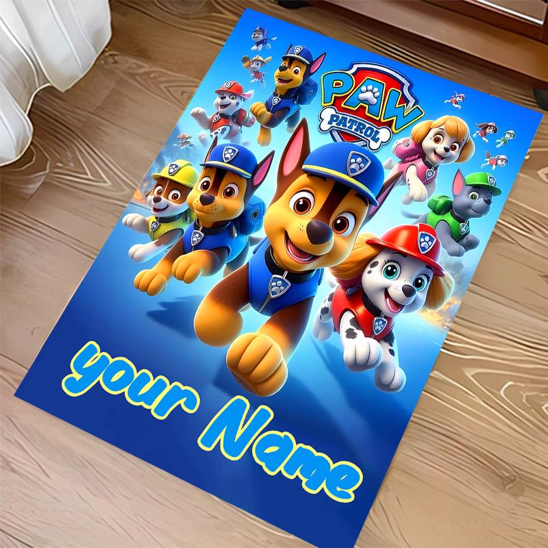 Custom personalization Paw Patrol Print Area Rug - Soft, Washable Non-Slip Indoor Mat,Living Room,Home&Office Decorative Rug