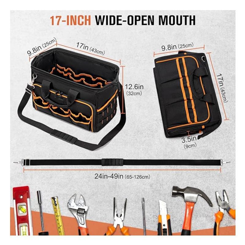 Heavy-Duty 17-inch Wear-Resistant Oxford Tool Bag