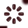 French Style False Nail Wine Red White Dots Multiple Size Easy Application Long Lasting Press On Nail for Women