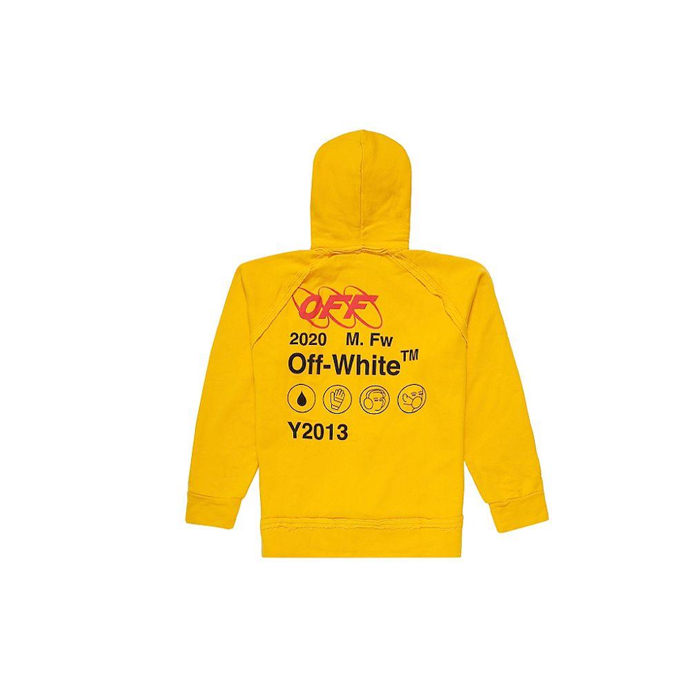 

Off-White Industrial Y013 Incomplete Hoodie Yellow Men Tops Yellow Black OMBB057F19E300166010 M