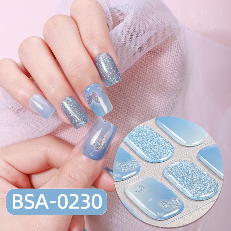 Easy Application Gel Nail Wraps Full Cover Manicure No Nail Lamp Needed Home Manicure Essential for Home Use
