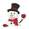 Christmas Reflective Car Magnets Set Snowman Santa Magnets Decoration Bulb Light Magnets Stickers for Home Refrigerator Door