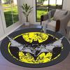 1pc Batman Logo Design Round carpet, Made of Polyester,Perfect for Decorating Office Chairs, Living Rooms