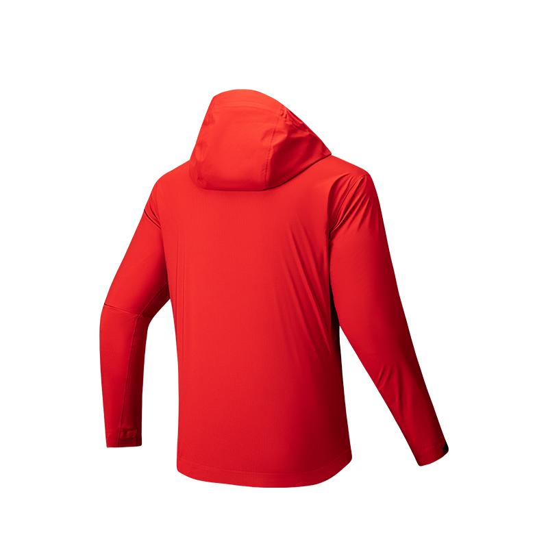 Anta Training Series Solid Color Zipper Versatile Hooded Casual Windbreaker Men Outerwear 152537615-5