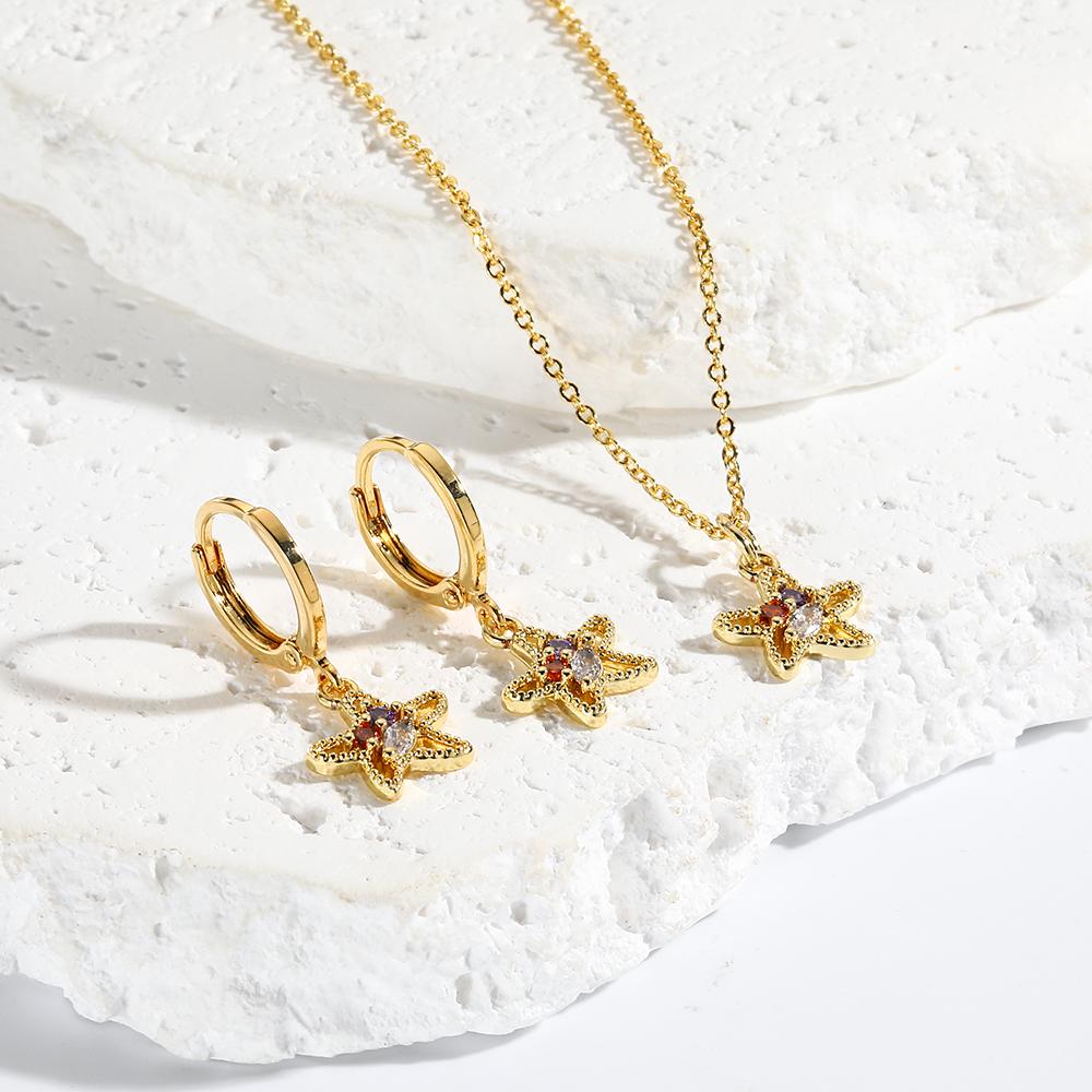 Mix Style Ins Fashion Multi Element Zircon Cute Cartoon Pendant Chain Necklace For Women Girls Charms Necklace Jewelry Set Gift