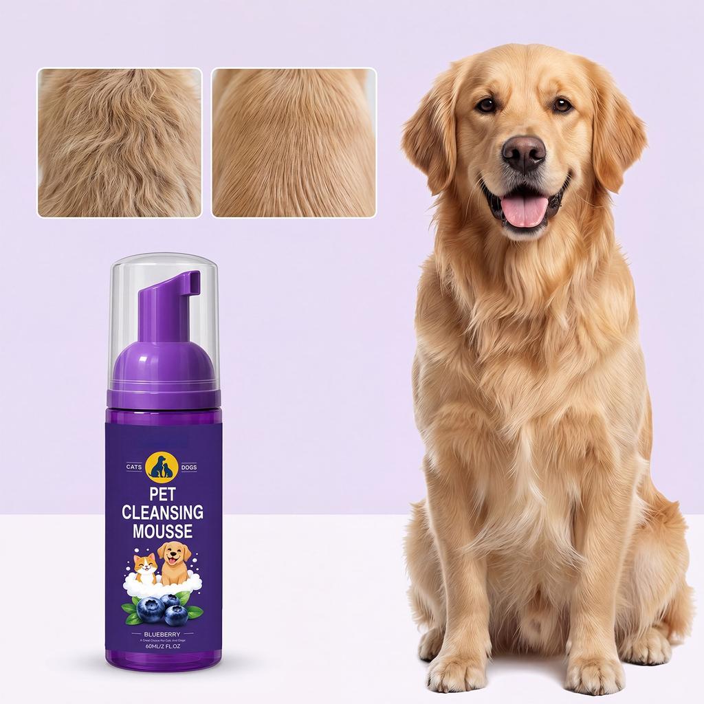 EelJoy Pet Shampoo - Waterless Foam, 60ml for Dogs and Cats