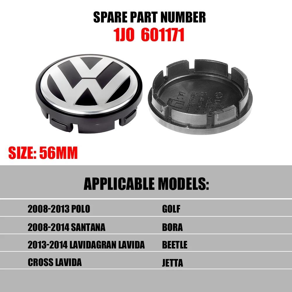 4Pcs Car Styling 56/65/66MM Wheel Center Hub Caps Cover For Volkswagen VW R R32 MK4 GTI Golf Polo Tiguan Passat Jetta TouranLP9